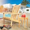 Moootto Adirondack Chair Solid Wood Accent Patio Chair for Backyard, Garden, Lawn and Beach TBZOSW2006NCSW